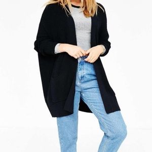 BDG Black Long Cardigan, size medium